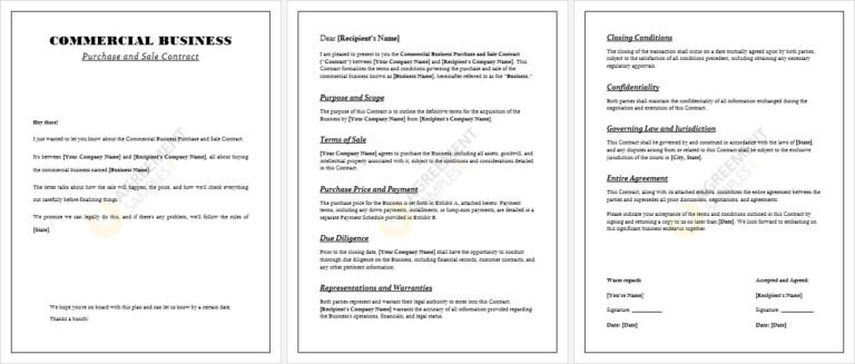 11+ MS Word Agreement Templates for the Purchase and Sale