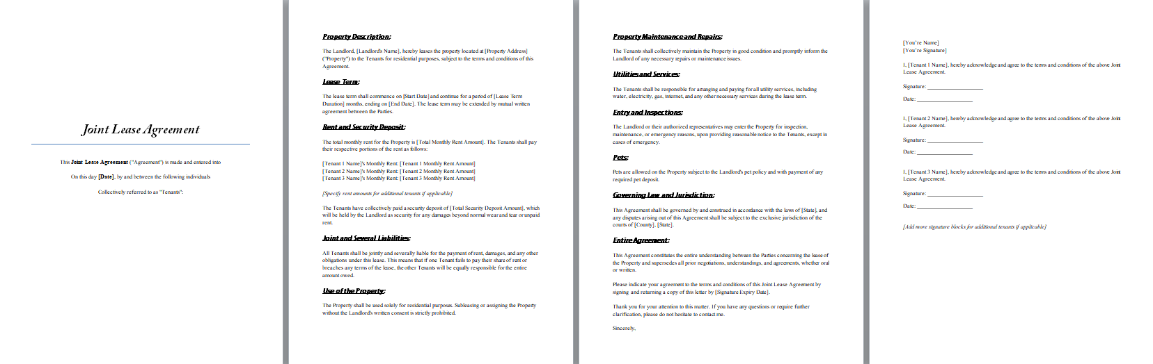 Joint-Lease-Agreement-for-multiple-tenants