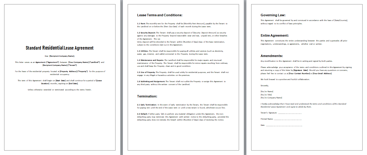 Standard-Residential-Lease-Agreement