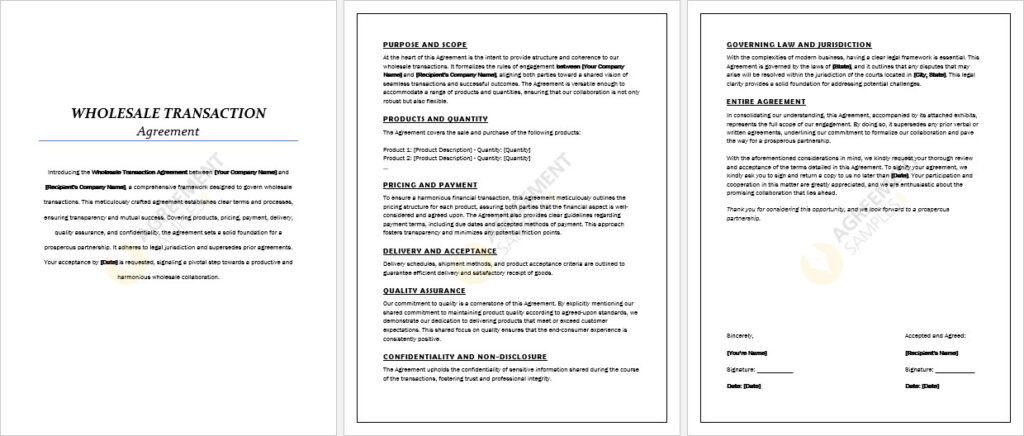 Wholesale-Transaction-Agreement