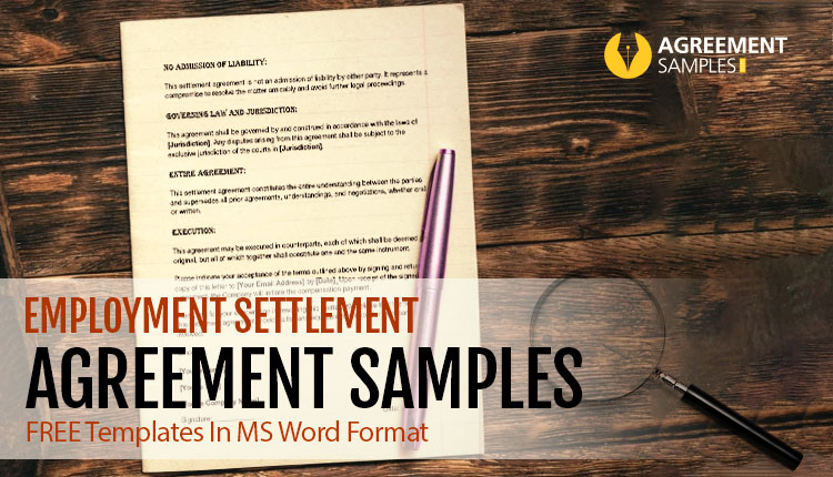 Free Employment Settlement Agreement Samples In Ms Word Format
