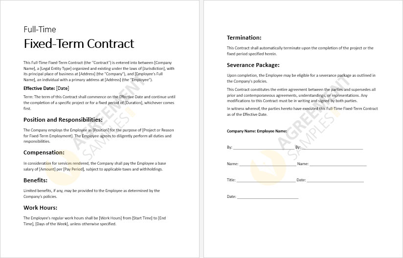 full-time-fixed-term-contract-template