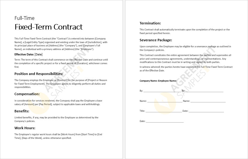 full-time-fixed-term-contract-template