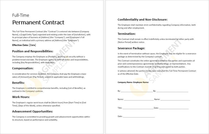 full-time-permanent-contract-template