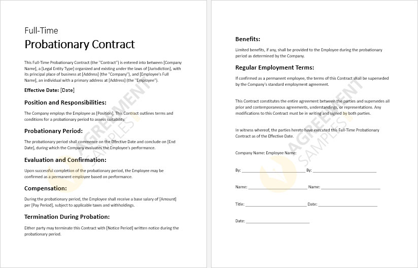 full-time-probationary-contract-template