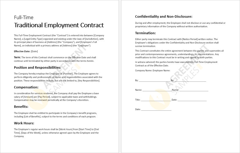 traditional-full-time-employment-contract-template