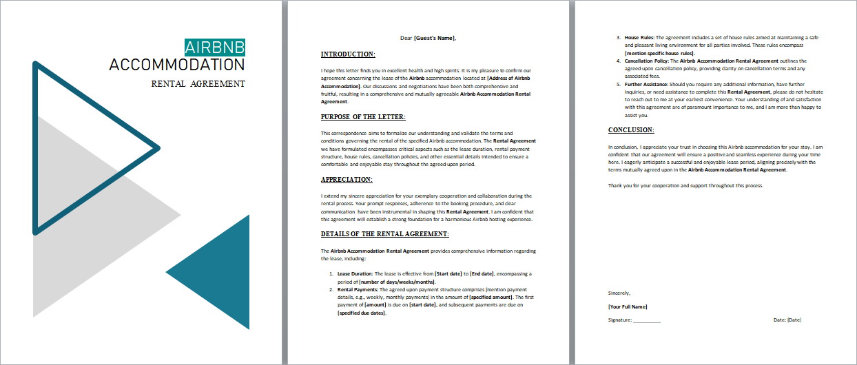 Airbnb-Accommodation-Rental-Agreement