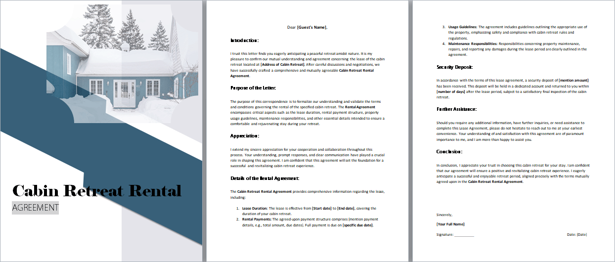 Cabin-Retreat-Rental-Agreement