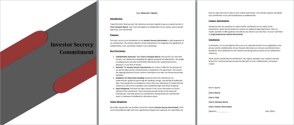 Investor-Secrecy-Commitment