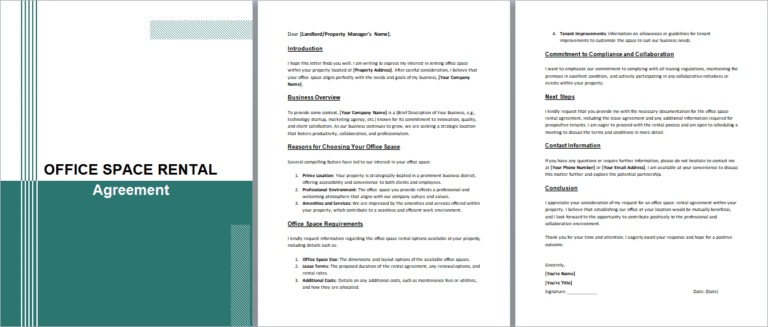 14+ Free Commercial Lease Agreements in MS Word Format
