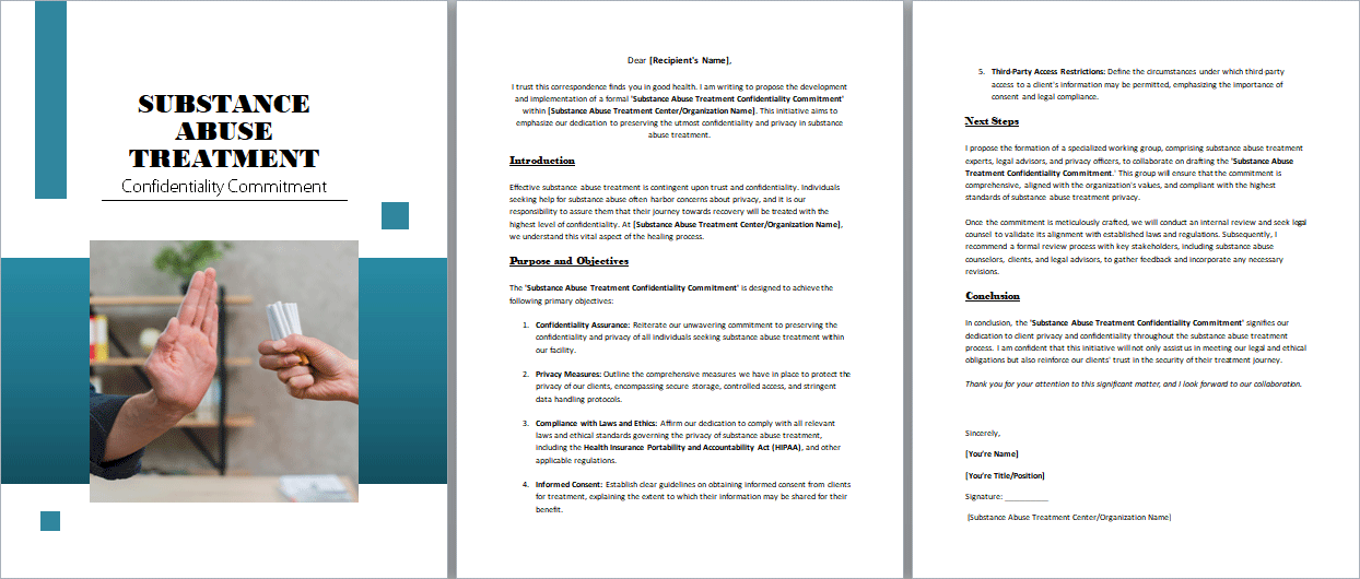 Substance-Abuse-Treatment-Confidentiality-Commitment