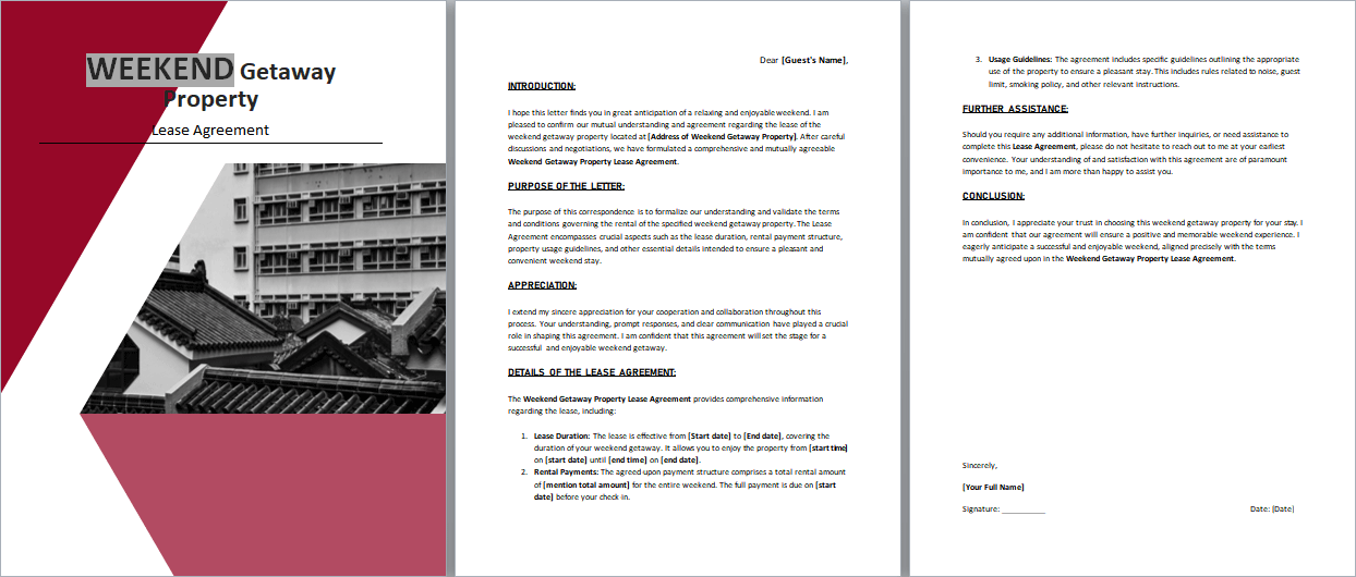 Weekend-Getaway-Property-Lease-Agreement