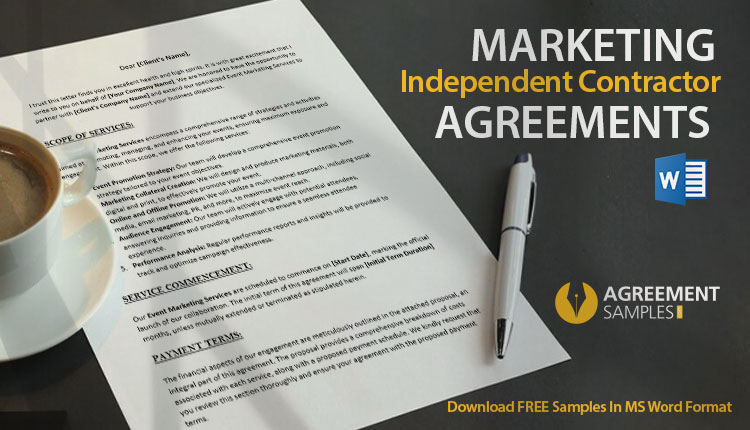 Marketing Independent Contractor Agreement Templates In MS Word Format