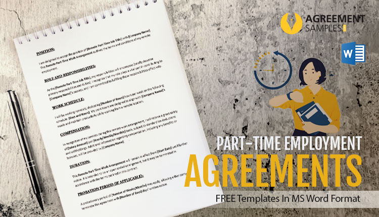Part Time Employment Agreement Templates for Ms Word