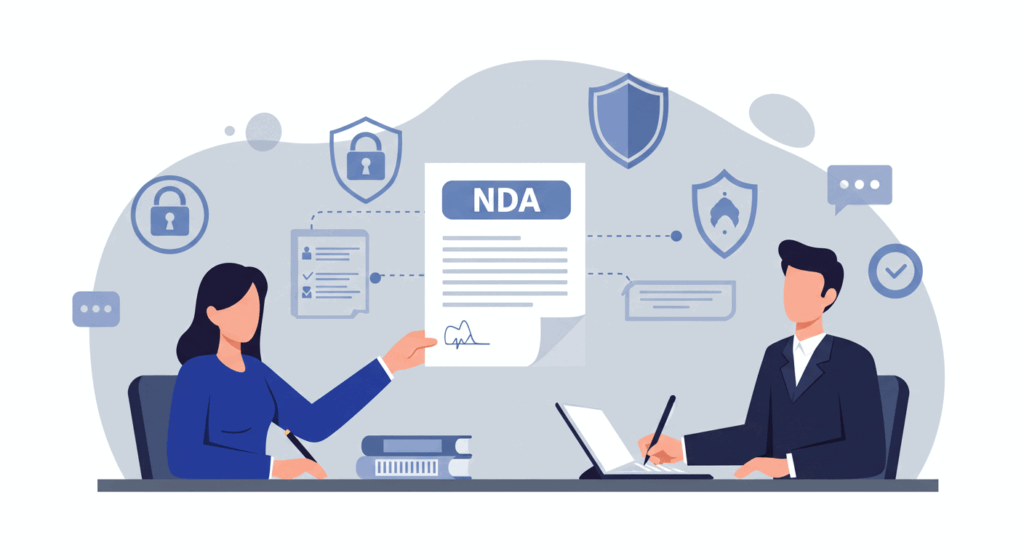The purpose of a one-way NDA where one party shares confidential information and the other signs an agreement to keep it private.