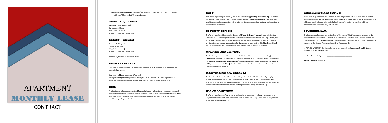 Apartment-Monthly-Lease-Contract