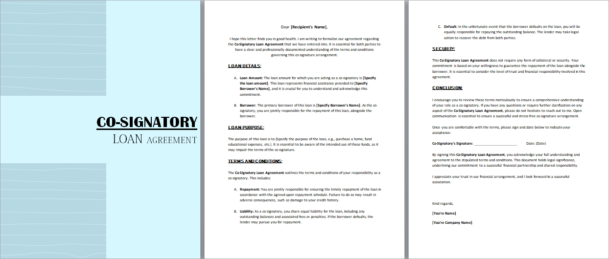 Co-Signatory-Loan-Agreement