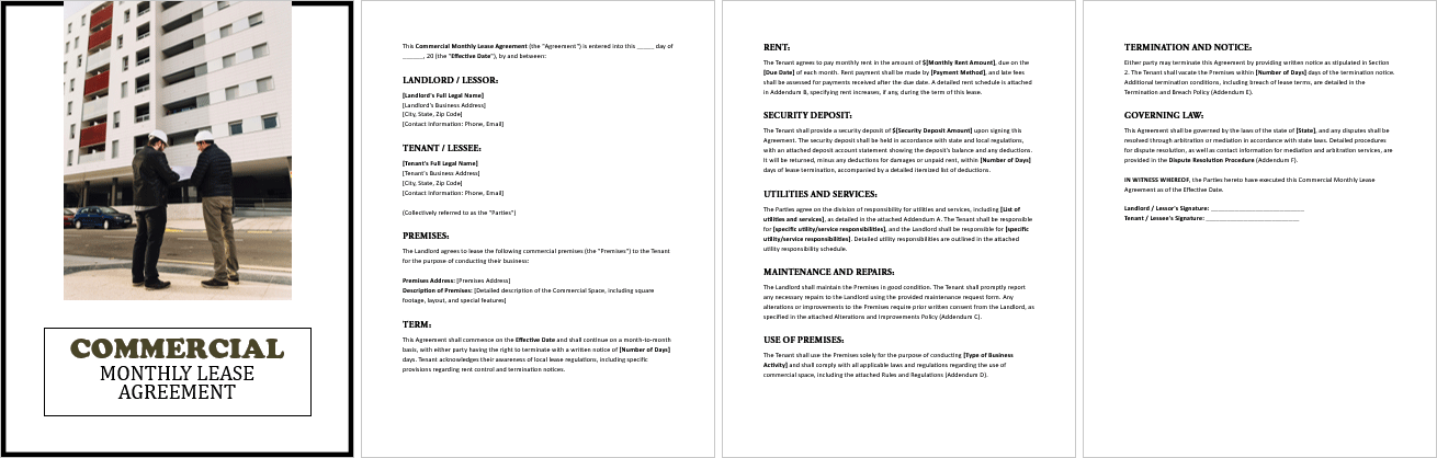 Commercial-Monthly-Lease-Agreement