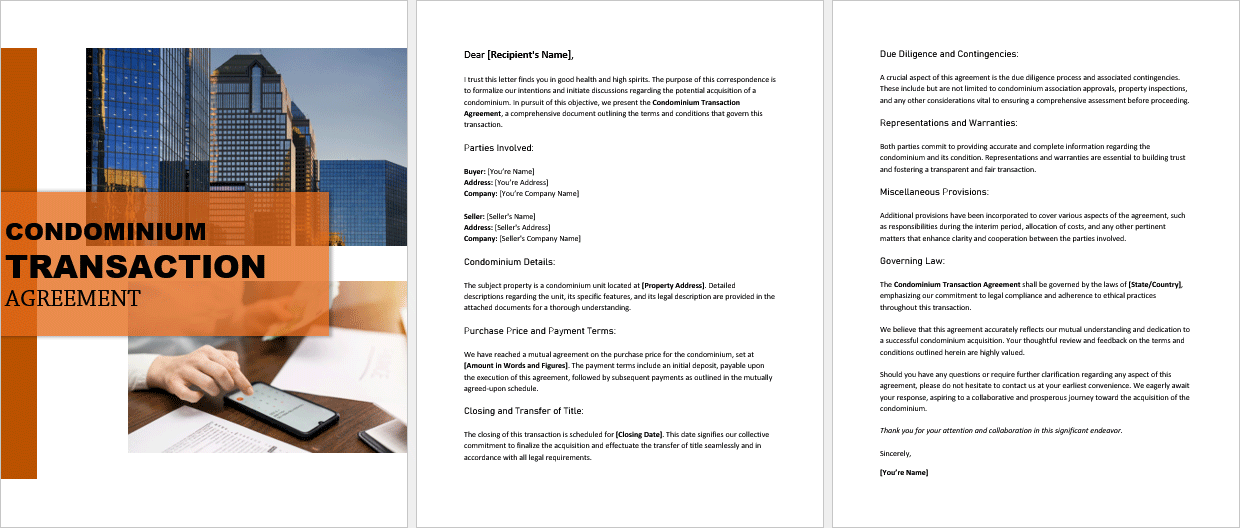Condominium-Transaction-Agreement