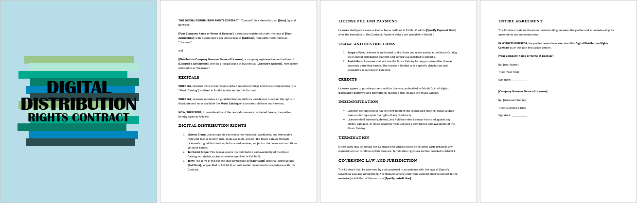 Digital-Distribution-Rights-Contract