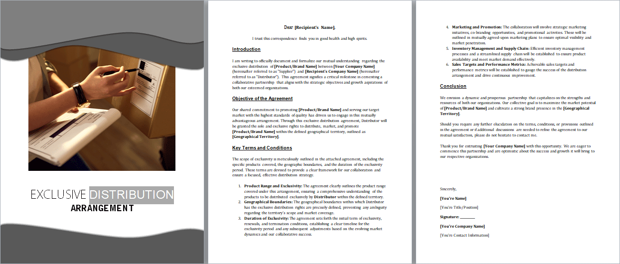 Exclusive-Distribution-Arrangement