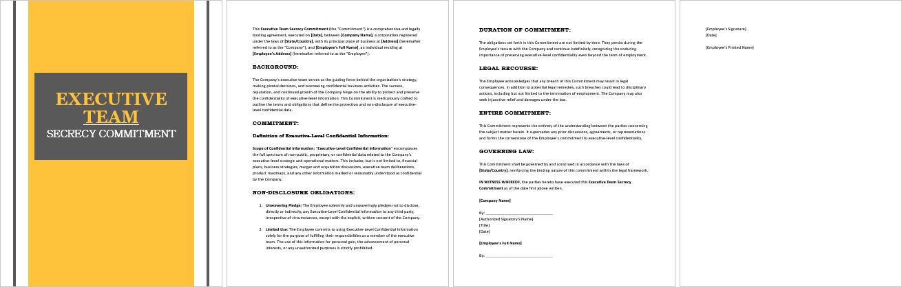 Executive-Team-Secrecy-Commitment