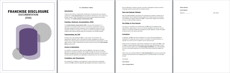 11+ Free Restaurant Franchise Agreements in MS Word Format