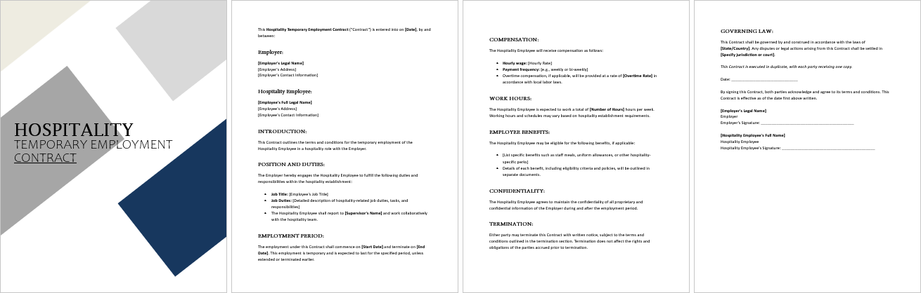 Hospitality-Temporary-Employment-Contract