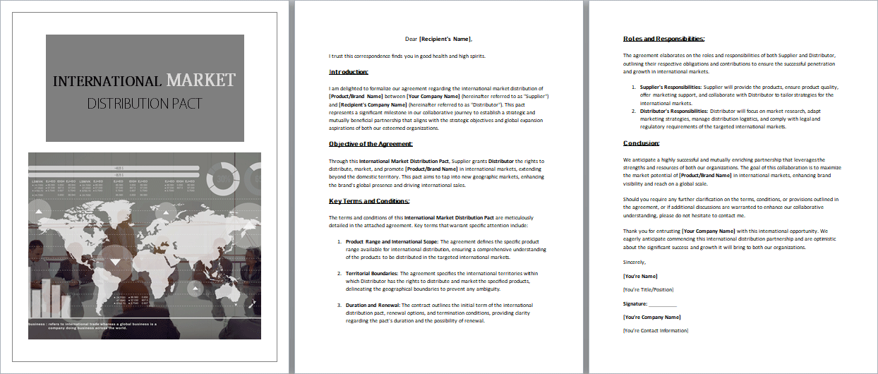 International-Market-Distribution-Pact