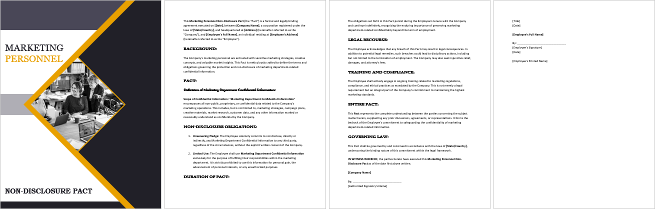 Marketing-Personnel-Non-Disclosure-Pact