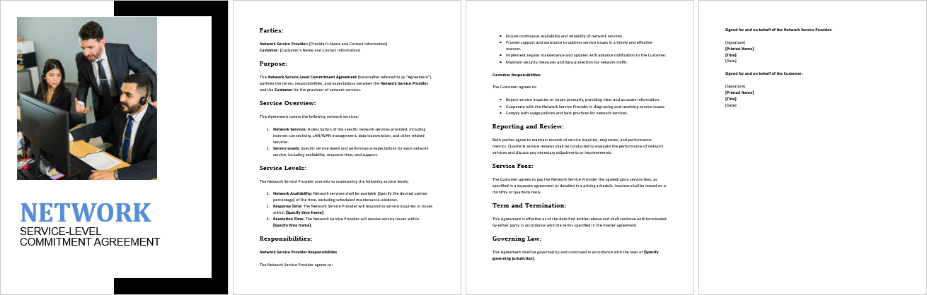 Network-Service-Level-Commitment-Agreement