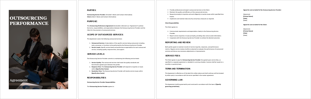 Outsourcing-Performance-Agreement