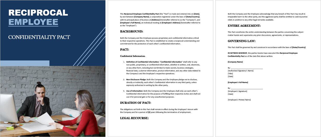 Reciprocal-Employee-Confidentiality-Pact