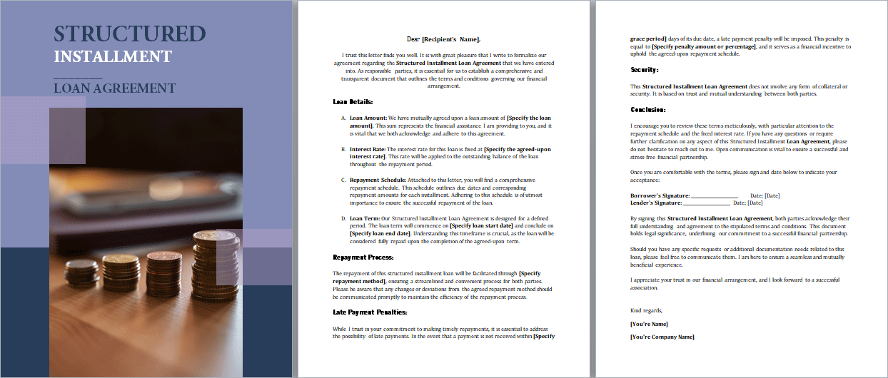 Structured-Installment-Loan-Agreement
