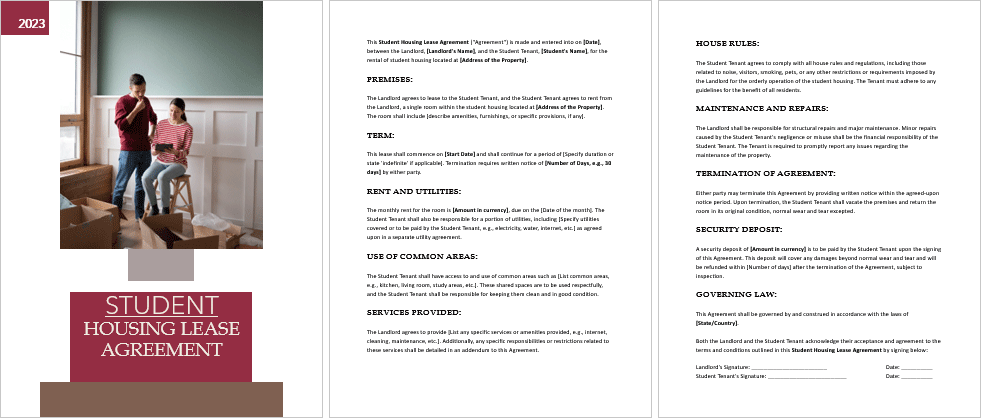 Student-Housing-Lease-Agreement