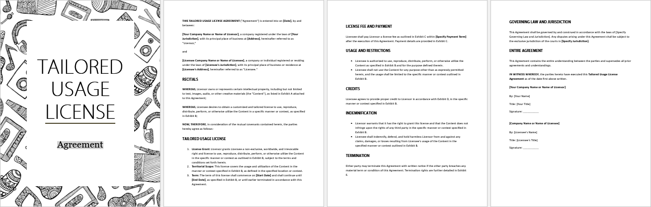 Tailored-Usage-License-Agreement