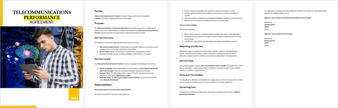 Telecommunications-Performance-Agreement