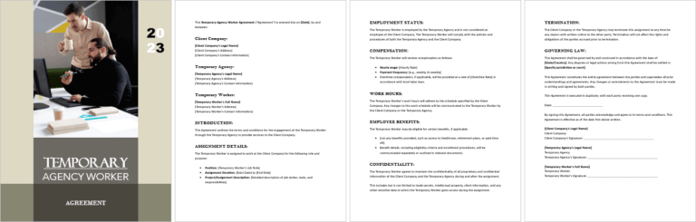 12+ Free Temporary Employment Contract Templates for MS Word