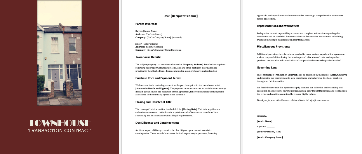 Townhouse-Transaction-Contract
