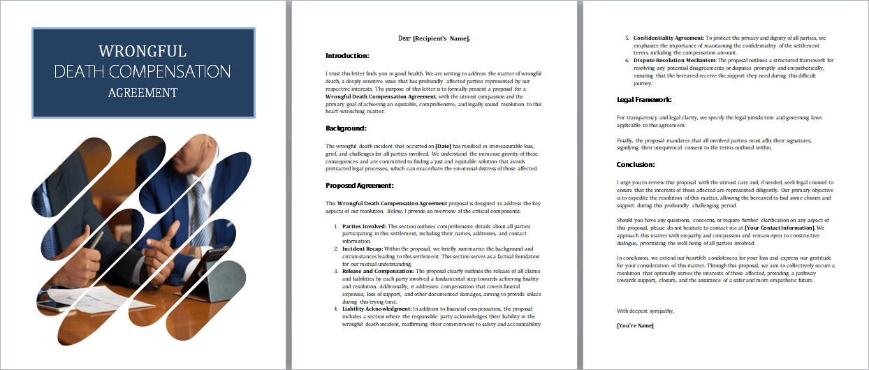 Wrongful-Death-Compensation-Agreement