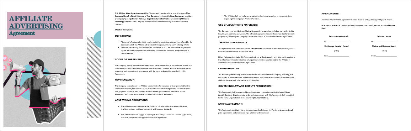 Affiliate-Advertising-Agreement