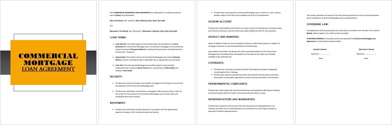 Commercial-Mortgage-Loan-Agreement