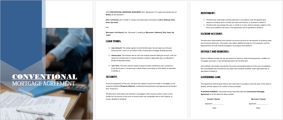 Conventional-Mortgage-Agreement