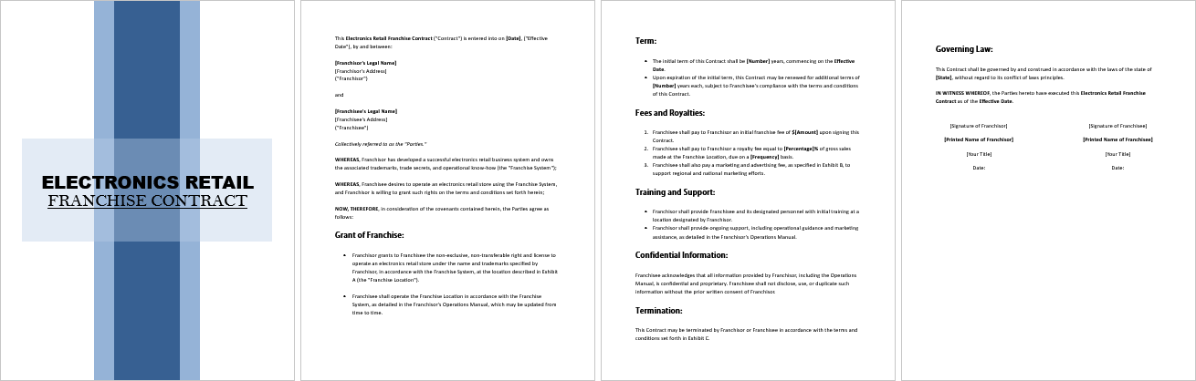 Electronics-Retail-Franchise-Contract