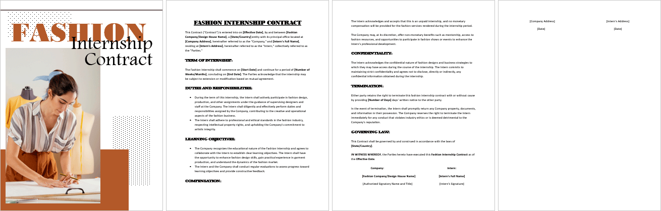 Fashion-Internship-Contract