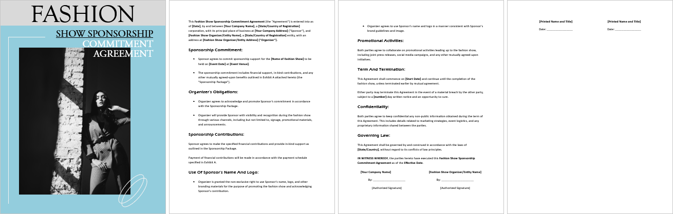 Fashion-Show-Sponsorship-Commitment-Agreement
