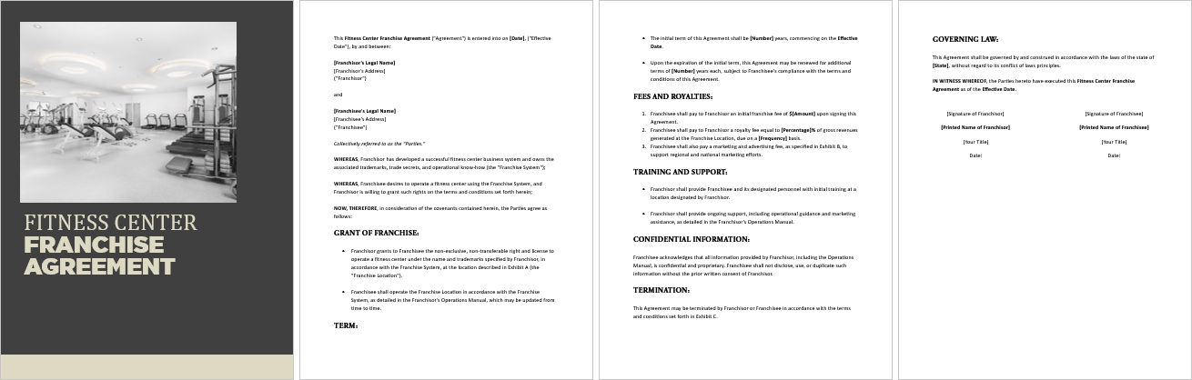 Fitness-Center-Franchise-Agreement