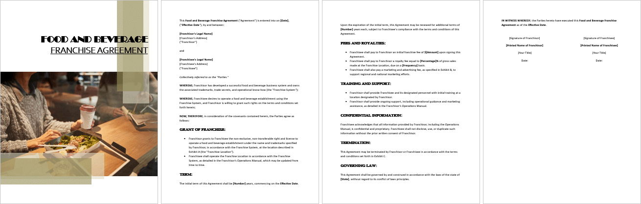 Food-and-Beverage-Franchise-Agreement