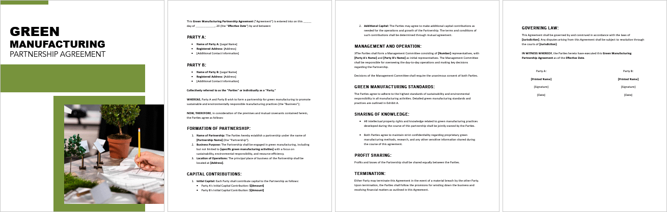 Green-Manufacturing-Partnership-Agreement
