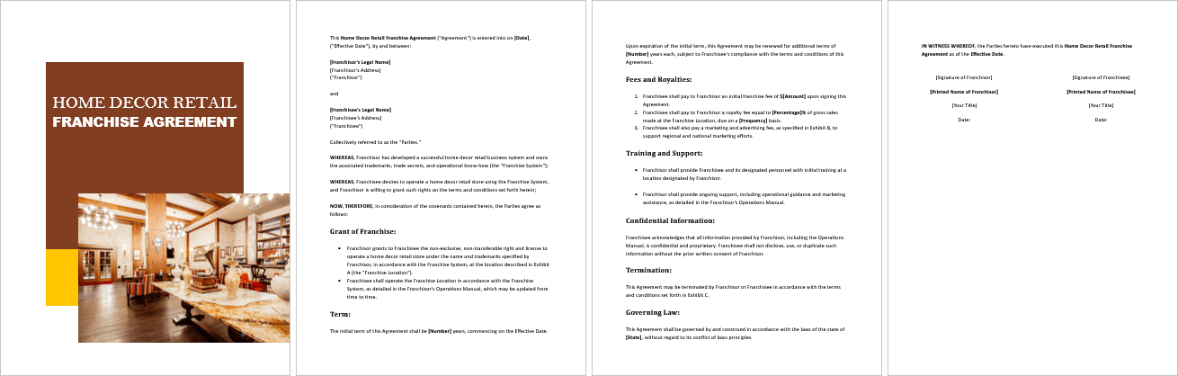 Home-Decor-Retail-Franchise-Agreement